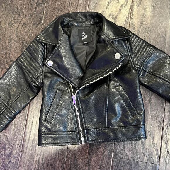 Boys Faux Moto Leather Jacket 18M - Picture 2 of 5